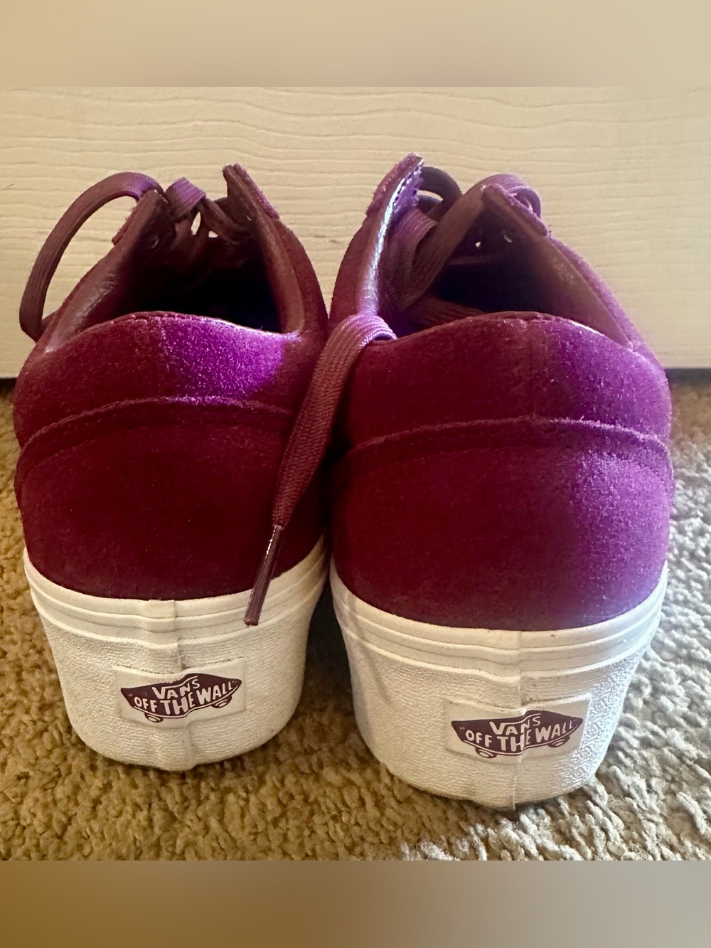 Vans Platform Suede Sneakers - Purple and White - Picture 4 of 5